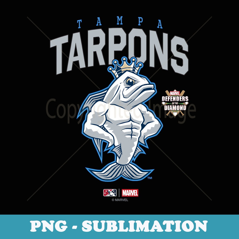 Marvel x MiLB Defenders Of The Diamond Tampa Tarpons Logo - Instant PNG Sublimation Download