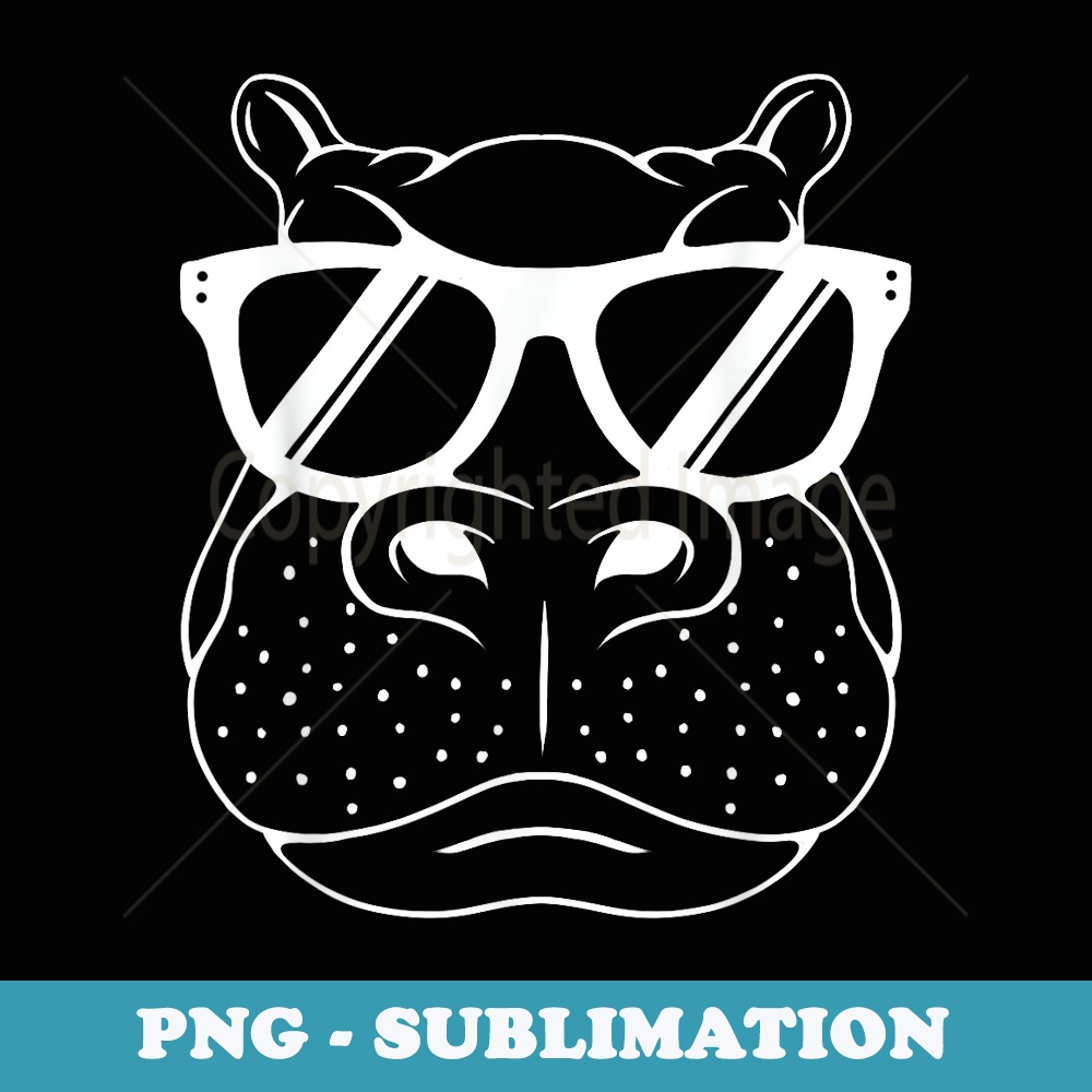 Hippopotamus Sunglasses Hippotology Animal Hippo Lovers - Creative Sublimation PNG Download