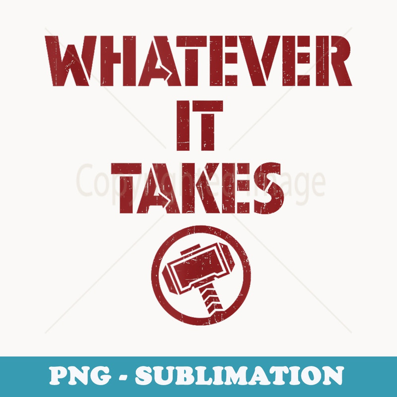 Marvel Avengers Endgame Whatever It Takes Thor Logo - Exclusive PNG Sublimation Download