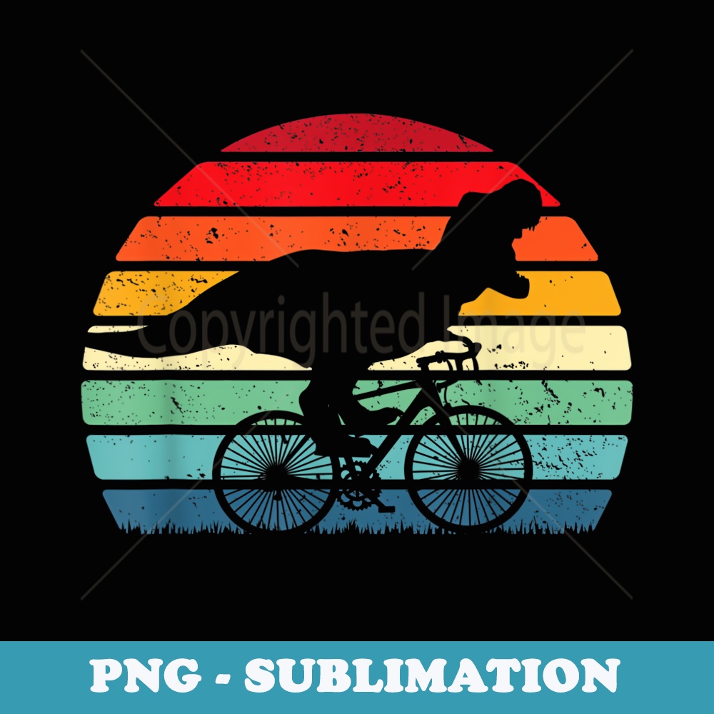 Cute Retro Boys T Rex Dinosaur BMX Cycling Bike Rider Riding - PNG Transparent Sublimation File