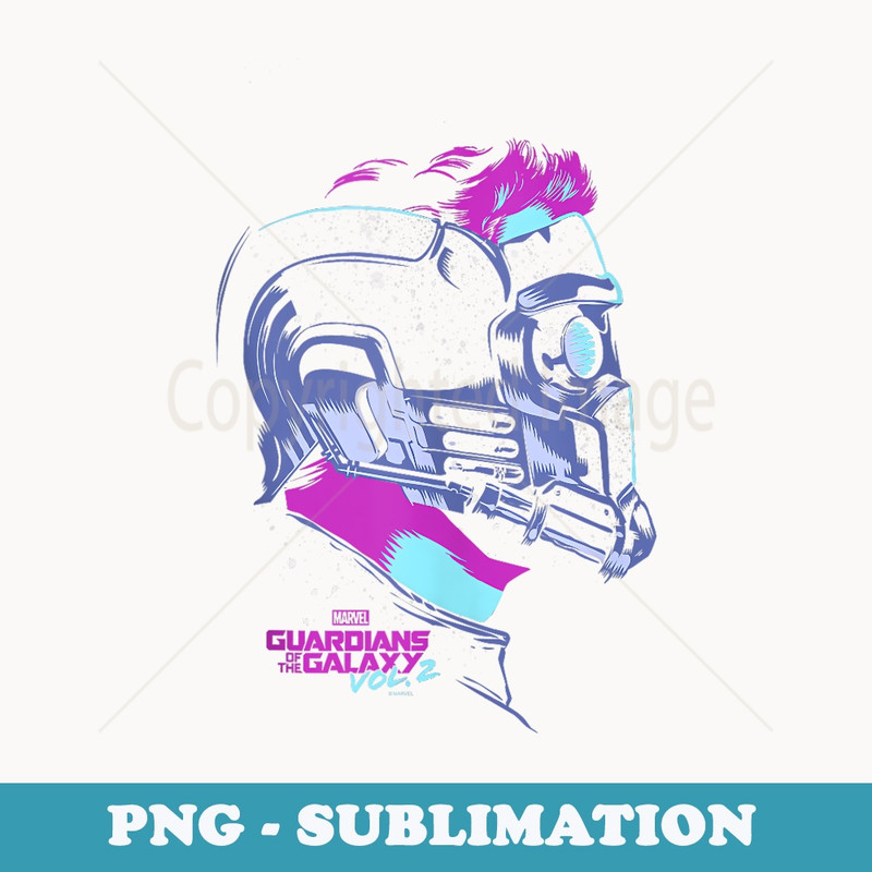 Marvel Galaxy Of The Guardians Vol. 2 Colorful Star Helmet - Aesthetic Sublimation Digital File