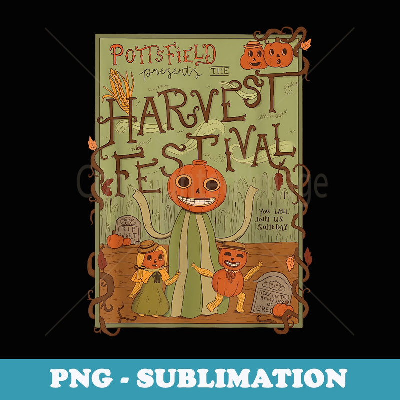 Spooky Pottsfield Harvest Festival Pumpkin Vibes Halloween - Stylish Sublimation Digital Download