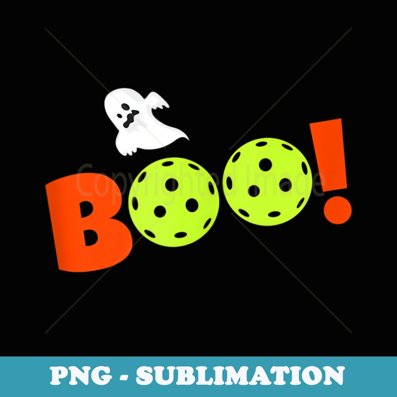 Boo Halloween Pickleball Ghost - PNG Transparent Sublimation File