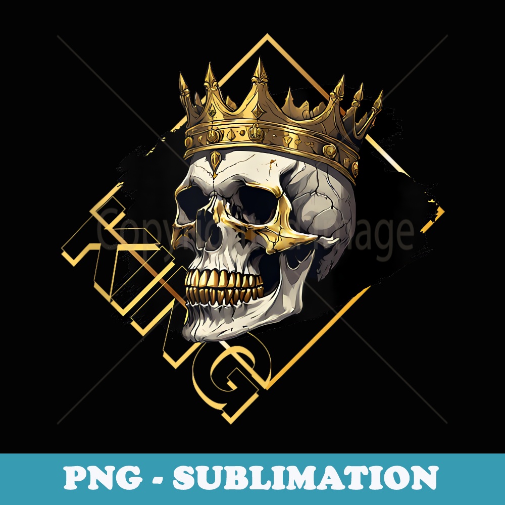 King Skull Crown Mens Graphic Graphic - PNG Sublimation Digital Download