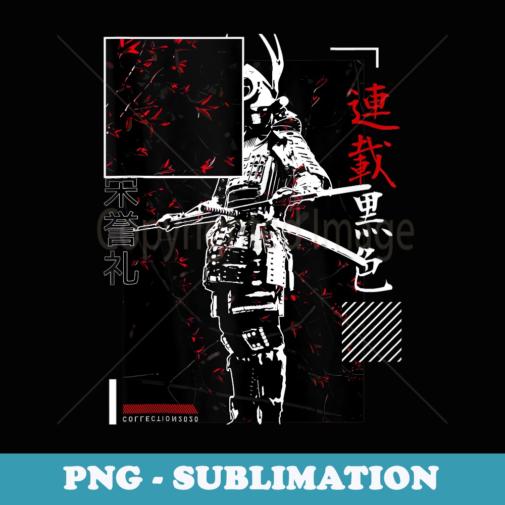 Samurai Streetwear Arts for Japan Fans - Premium PNG Sublimation File