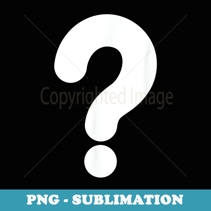 Question Mark Letter Number Symbol Alphabet Initial - Exclusive Sublimation Digital File