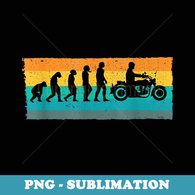 Evolution to The Motorcycle Club Bikers Gear Motorbiker - Creative Sublimation PNG Download