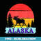 Retro Vintage Moose Animal From Alaska State Forest For - Exclusive PNG Sublimation Download
