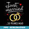 Just Married 55 Years Ago Couple 55th Wedding Anniversary - Instant Sublimation Digital Download