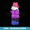 Genderfluid Pride Cat LGBT Gender Fluid Flag Cute Cats Pile - Decorative Sublimation PNG File
