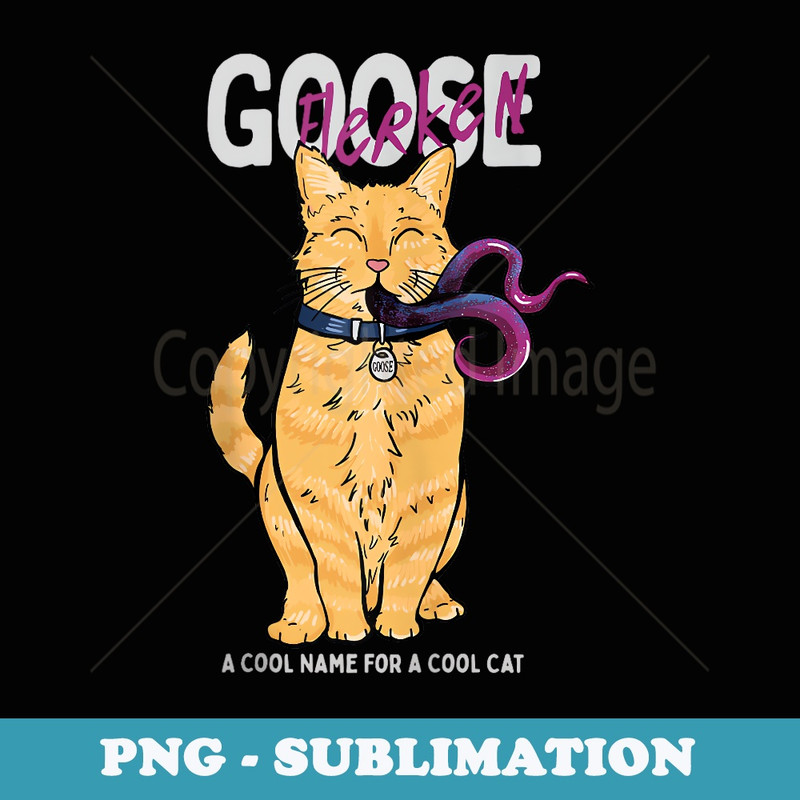 Captain Marvel Goose Cool Name For A Cat Cartoon Style - Instant PNG Sublimation Download