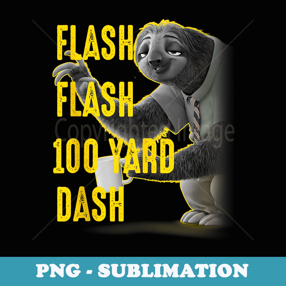 Disney Zootopia Flash Flash 100 Yard Dash Portrait - Decorative Sublimation PNG File
