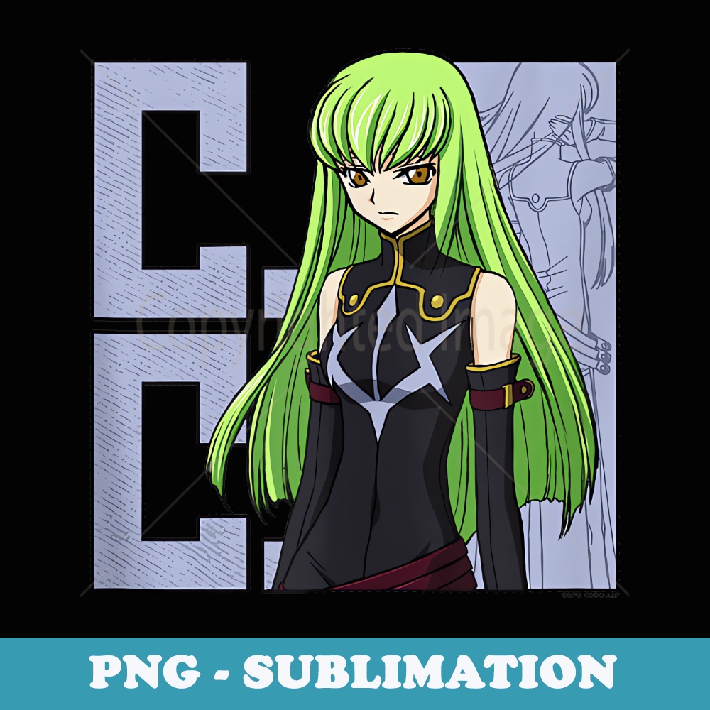 Code Geass CC Pose with Kanji - Instant PNG Sublimation Download