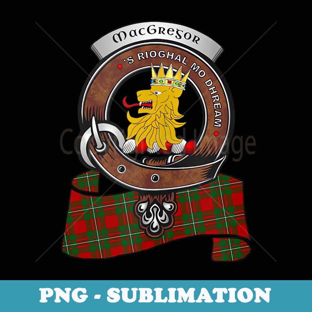 MacGregor Scottish Clan Badge & Tartan - Premium PNG Sublimation File