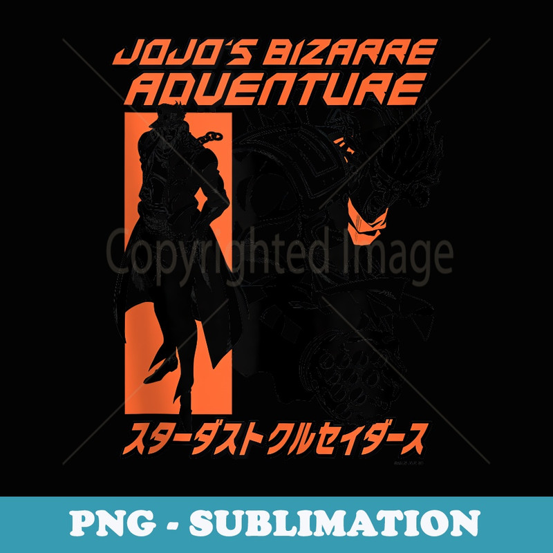 JoJo Part 3 Stardust Crusaders Jotaro & Star Platinum Pose - Aesthetic Sublimation Digital File