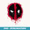 Marvel Deadpool Simple Paint Splatter Logo - Modern Sublimation PNG File