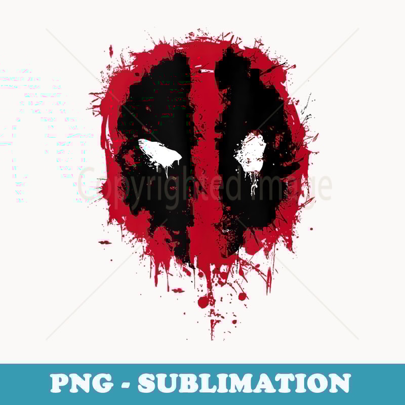 Marvel Deadpool Simple Paint Splatter Logo - Modern Sublimation PNG File