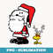 Peanuts Snoopy and Woodstock Santa Antlers T - Premium Sublimation Digital Download