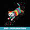 Tie Dye Cat Design Colorful Tye Dye Kitten For Cat Lovers - Vintage Sublimation PNG Download