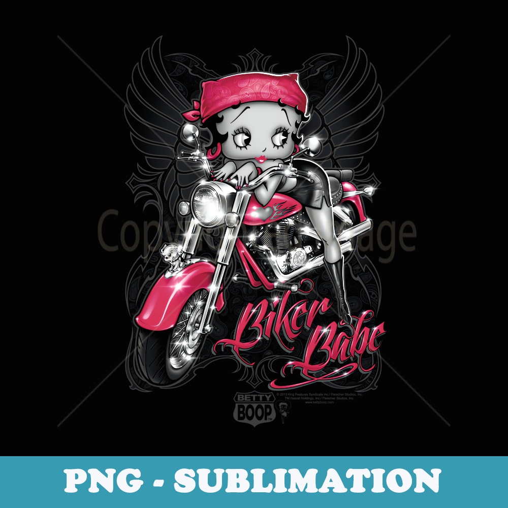 Betty Boop Biker Babe - Digital Sublimation Download File