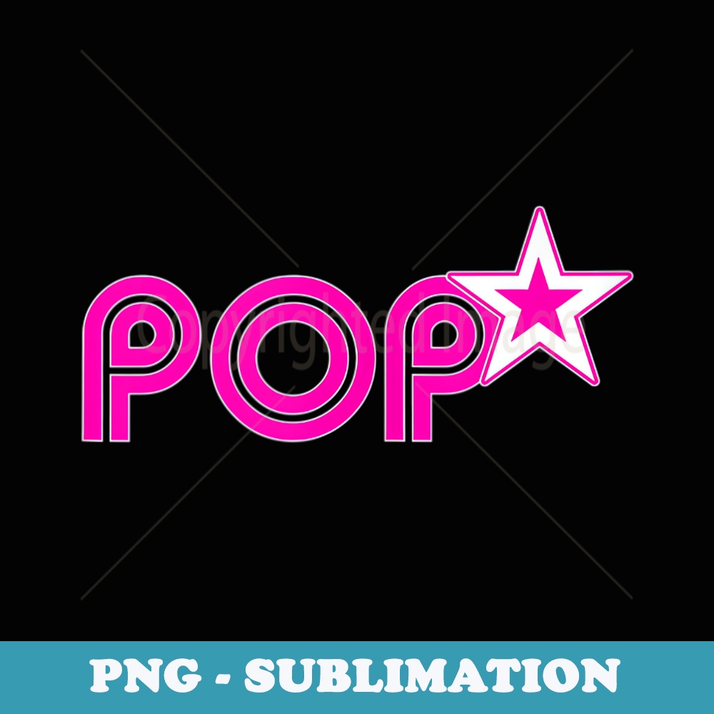Hot Pink POP STAR Im A Famous n Idol Pop Music Star - Vintage Sublimation PNG Download