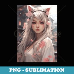 aesthetic waifu otaku anime girl japanese - modern sublimation png file