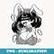Ahegao lewd anime and rabbit cosplay - PNG Transparent Sublimation File