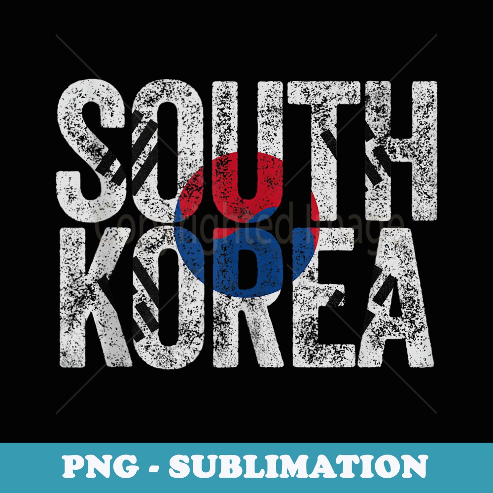 South Korea Korean Flag Vintage - Trendy Sublimation Digital Download