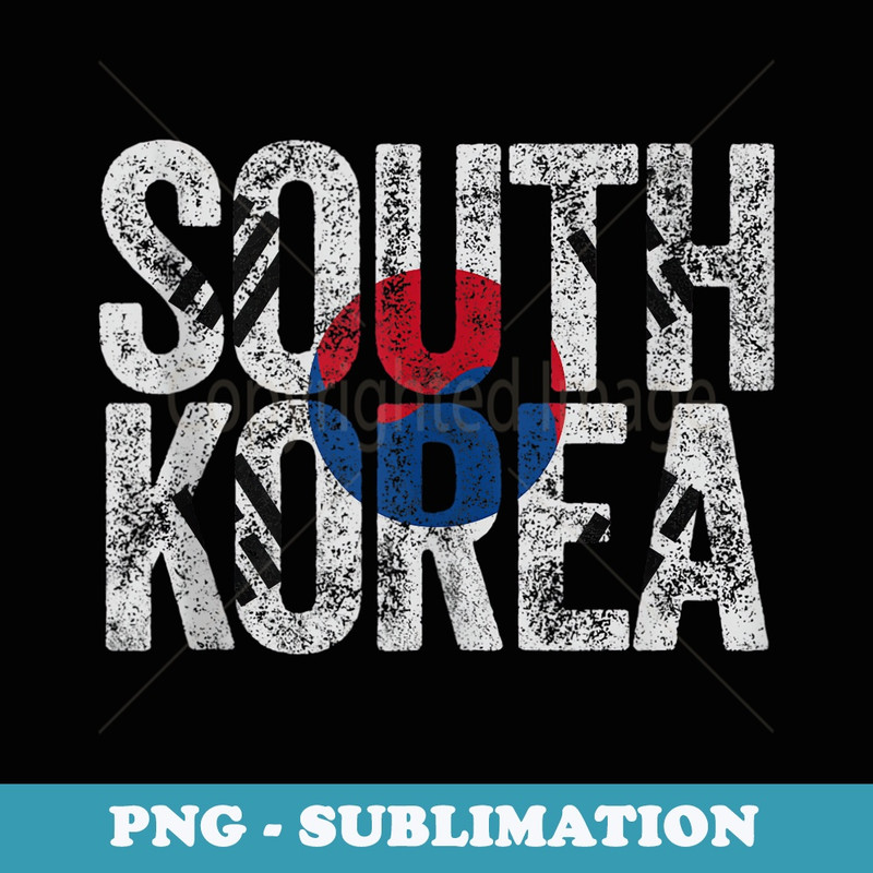 South Korea Korean Flag Vintage - Trendy Sublimation Digital Download