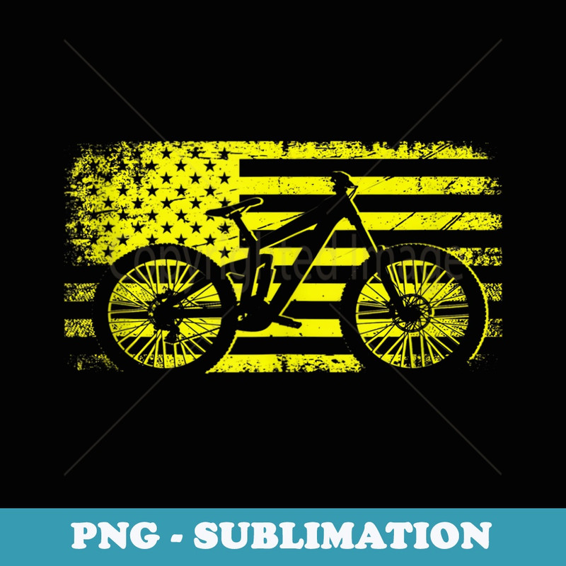 American Flag MTB Mountain Bike Apparel - Mountain Bike - Exclusive PNG Sublimation Download