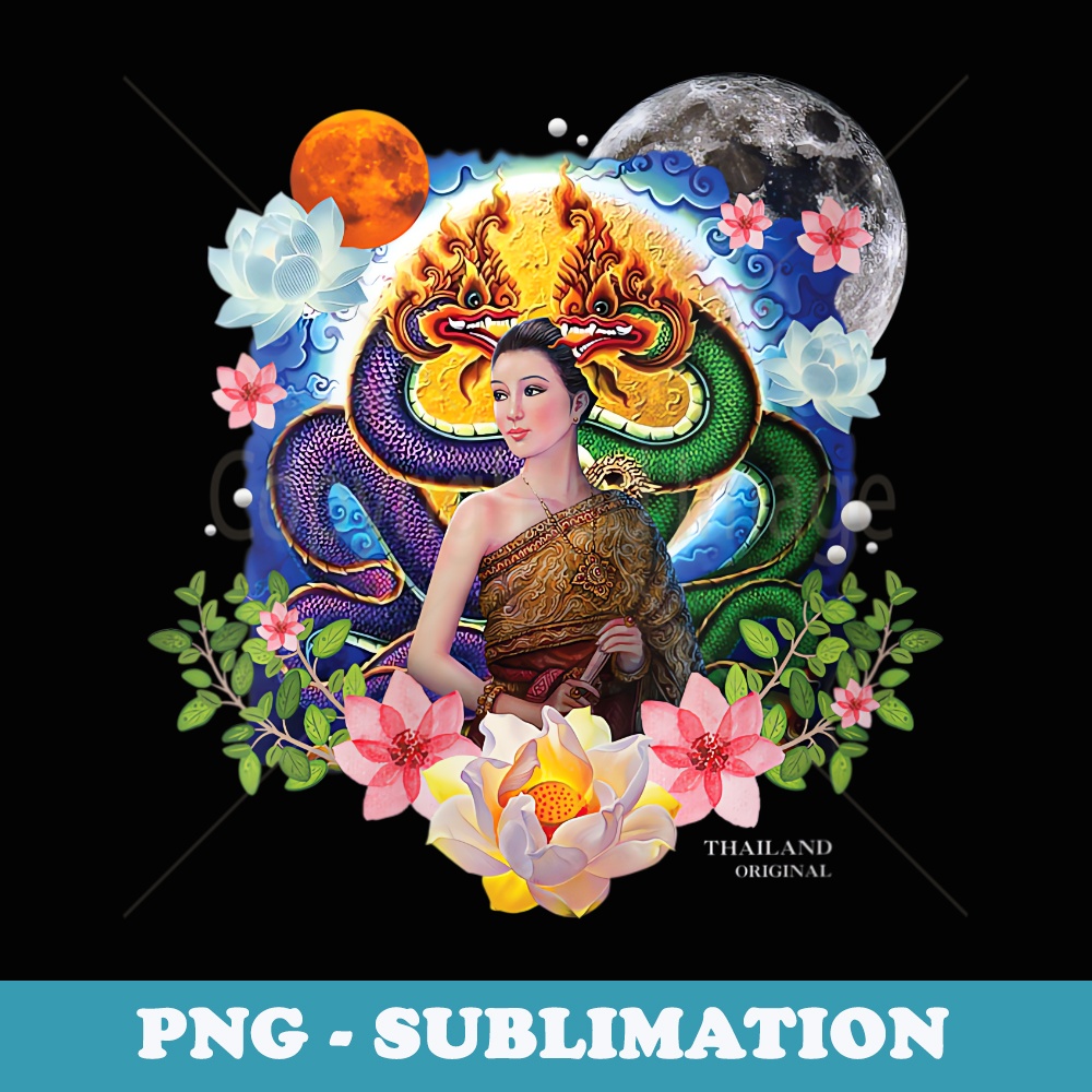 s Thailand Original thai serpent Phaya Naga Ramahien Sida - Trendy Sublimation Digital Download