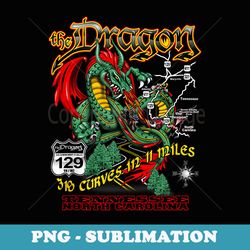 the dragon 129 tn and nc usa 318 curves 11 miles - png transparent sublimation file