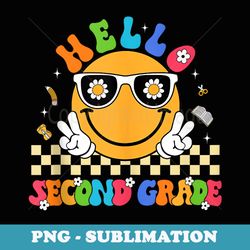 hello second grade smile face 2nd grade back to school - elegant sublimation png download