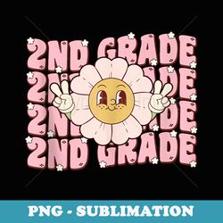 groovy 2nd grade vibes peace retro second grade teacher - sublimation digital download