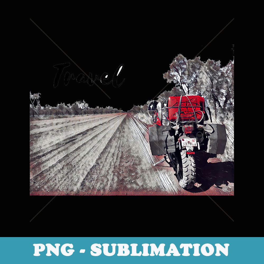 Motorcycle Travel Adventure Bike Open Road - Aesthetic Sublimation Digital File