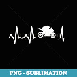 motorcycle ekg heartbeat motorcyclist biker bike - vintage sublimation png download