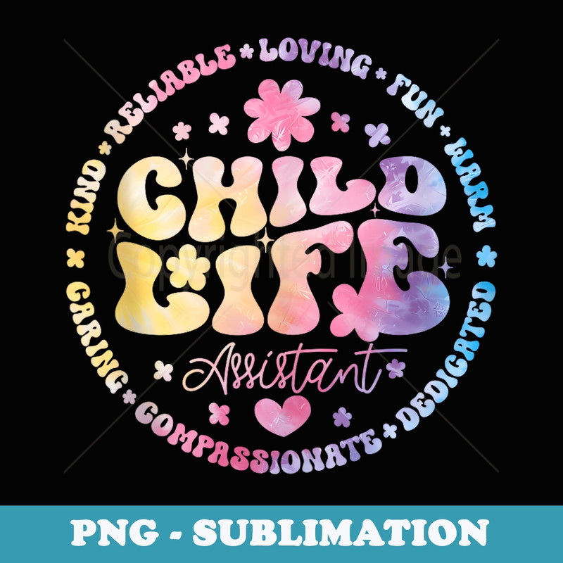 Child Life Assistant Health Care Professional Groovy 70s - Unique Sublimation PNG Download