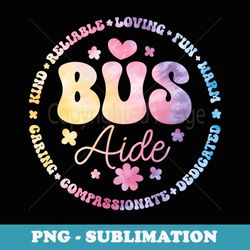 groovy bus aide driver back to school squad appreciation - professional sublimation digital download