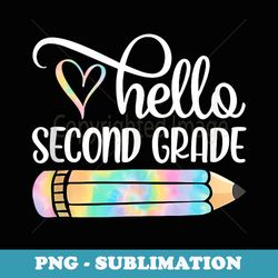 hello 2nd second grade team tie dye first day of school - creative sublimation png download