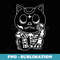 Japan Japanese Maneki Neko Lucky Cat Skeleton Cat - Exclusive PNG Sublimation Download