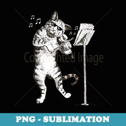 cat playing violin violinist - premium png sublimation file
