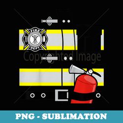 firefighter uniform halloween costume fireman - instant png sublimation download