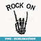 Skeleton Hand Rock On Halloween Music Concert Fall Spooky - Stylish Sublimation Digital Download