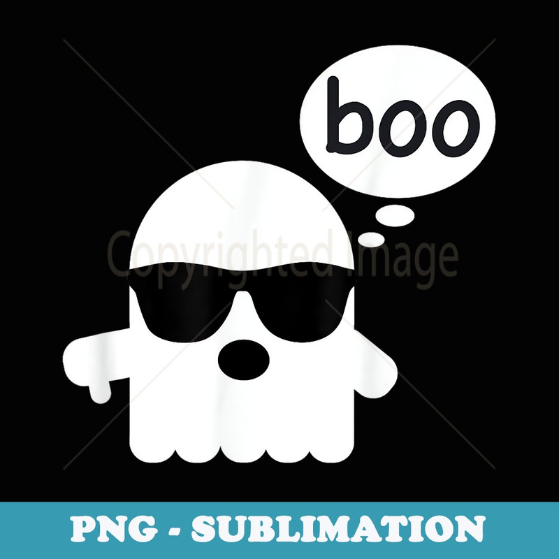 Funny Ghost - Boo Cute Lazy Halloween Costume - Stylish Sublimation Digital Download