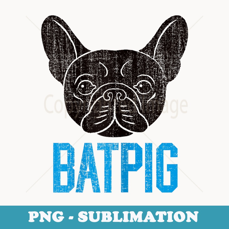 French Bulldog Bat Pig Super Hero T for Her - Exclusive PNG Sublimation Download