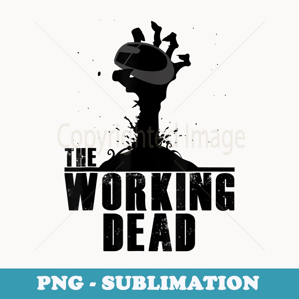 Funny Halloween - Zombie - The working dead - PNG Transparent Sublimation Design