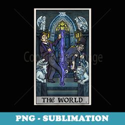 the world tarot card dr jekyll mr hyde halloween spooky goth - png transparent sublimation design