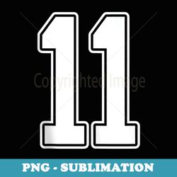 bluey party - special edition sublimation png file11 white outline number 11 sports fan jersey style - exclusive sublima