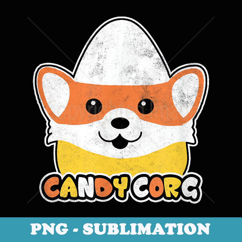 Candy Corn Corgi Halloween Dog Candy Corg - Special Edition Sublimation PNG File