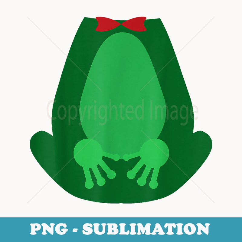 Cute Green Garden Frog Sitting Up Cosplay Halloween Costume - Vintage Sublimation PNG Download